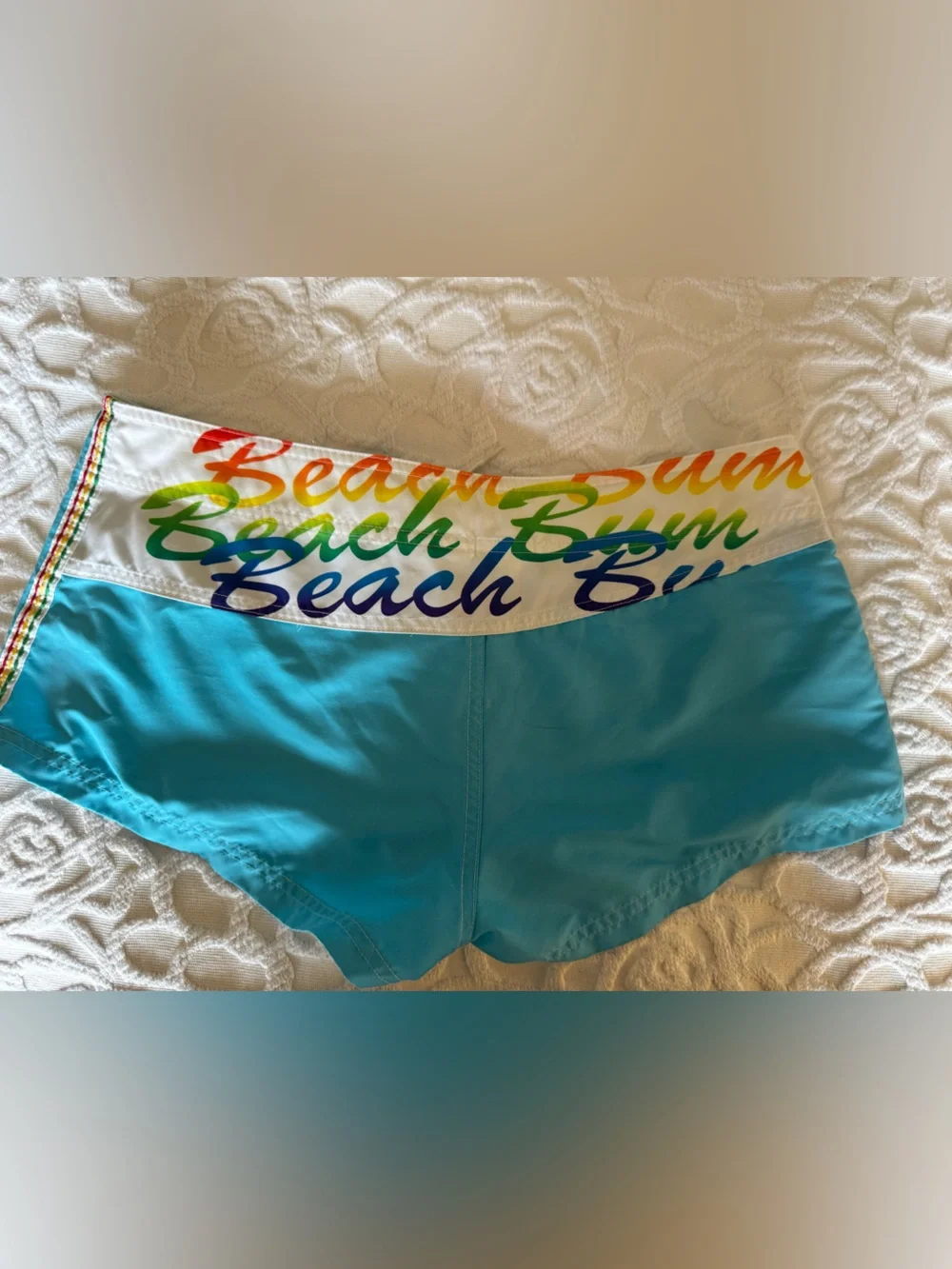 Y2K No Boundaries Ocean Beach Bum Board Shorts Juniors M 7/9 🌺🌈